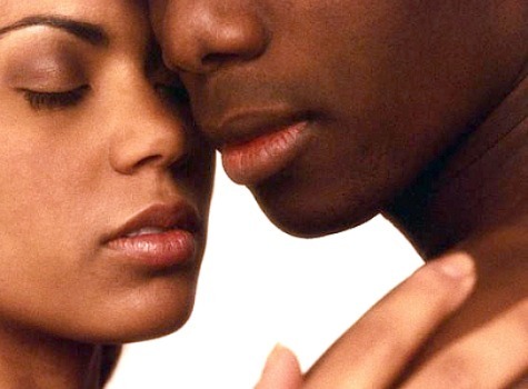 black couple intimacy