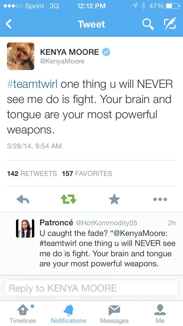 Kenya Moore Tweet