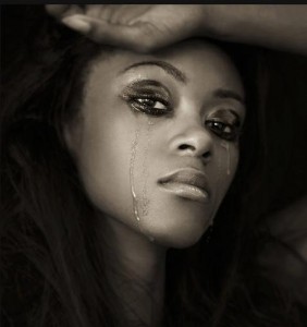 sad black girl